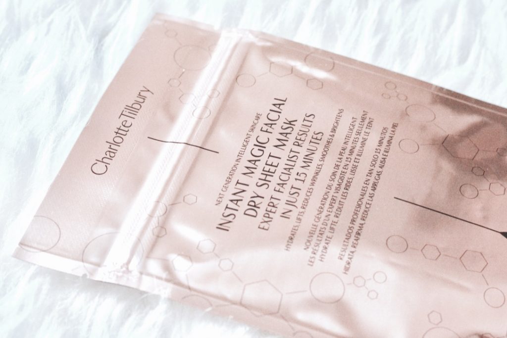 charlotte tilbury instant magic facial dry sheet mask review