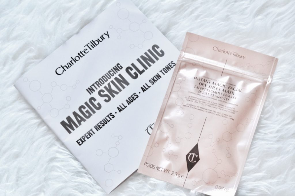 charlotte tilbury instant magic facial dry sheet mask review