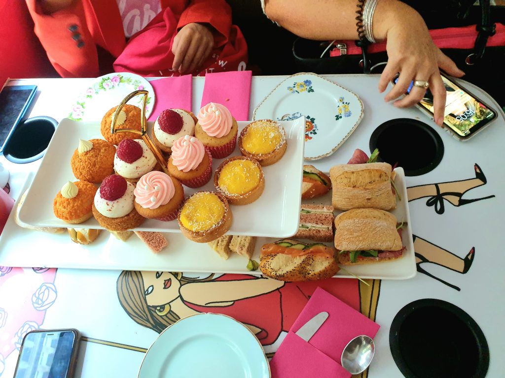 London Afternoon Tea Bus Tour Flatlay